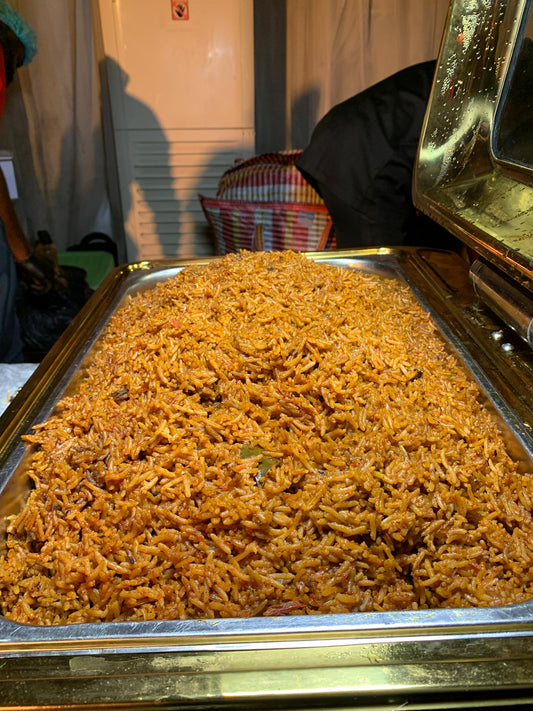 Jollof rice and chicken