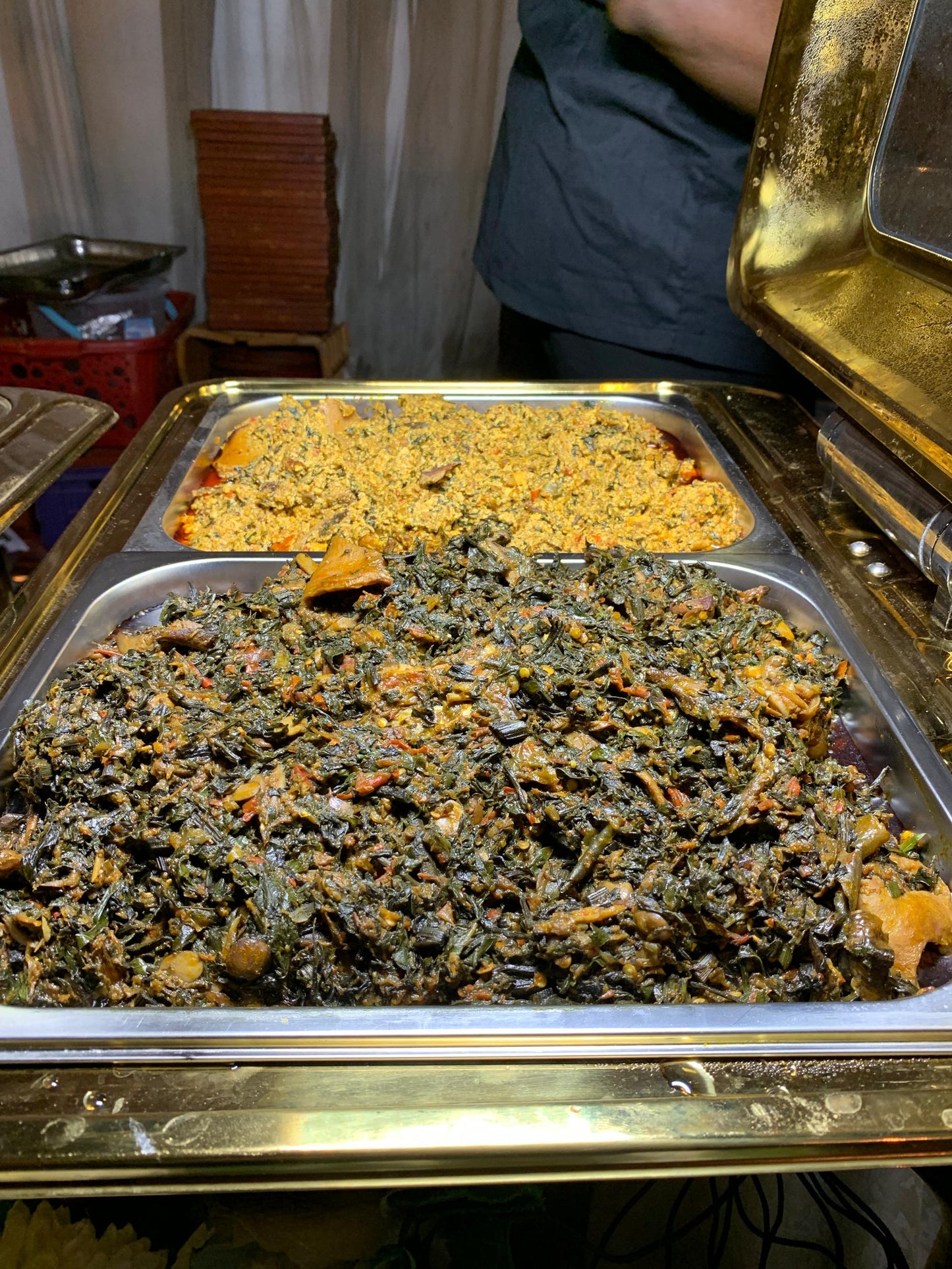 Efo Riro with Pounded Yam