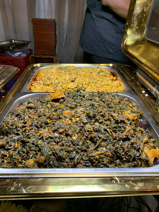 Efo Riro with Pounded Yam