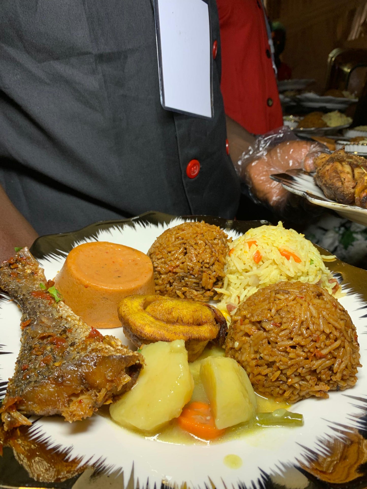 Jollof rice and chicken